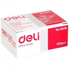 得力（deli） 0018 银色金属回形针曲别针财务用品 办公文具 单盒