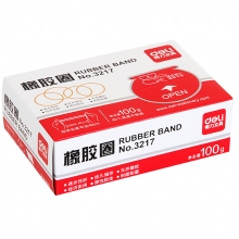得力(deli)100g橡皮筋 3217 单盒装 