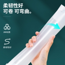 得力(deli)5511 A4加厚防水透明绕绳档案袋 12支/袋