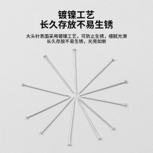 得力(deli)0016 2#24mm大头针 (50克/盒) 10盒/包
