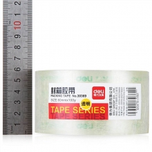 得力(deli) 30369 透明封箱胶带 60mm*100y