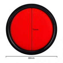 得力(deli)9869 圆形φ85mm秒干印台印泥 财务用品 红