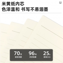 得力(deli) 22215 25K/96页商务皮面本 绑带笔记本子 商务黑
