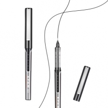 得力（deli）S657直液式走珠笔 12支/盒 黑色 0.5mm