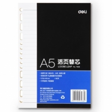 得力(deli) 7938 活页替芯210*145mm/A5/90页 适合6孔20孔