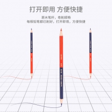 得力 58899 红蓝铅笔 12支装