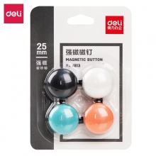 得力7813强磁磁钉25*13mm(混)(卡)