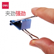 得力(deli)8554ES彩色长尾票夹筒装(混)【25mm】(48只/筒)