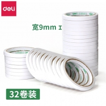 得力（deli） 30400 绵纸双面胶 0.9cm*10y 32卷/筒
