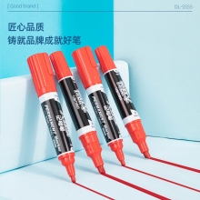 得力(deli) S555 大号双笔头10支/盒 红色