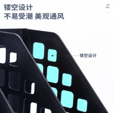 得力 DELI 78991 四联文件架 灰色
