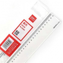 得力（deli） 6260 透明直尺 60cm