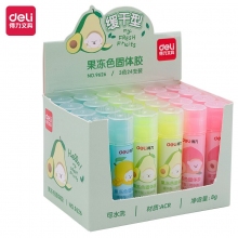 得力 9626 果冻色固体胶(混) 24支/盒