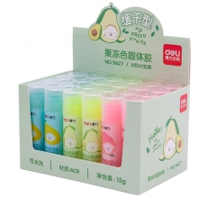 得力 9627 果冻色固体胶(混) 24支/盒