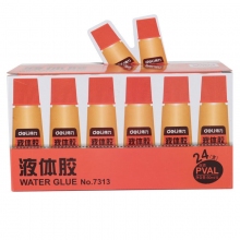 得力 7313 液体胶(黄) 24瓶/盒
