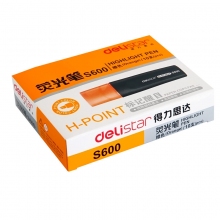 得力（deli） S600 荧光笔 (橙色) 10支/盒