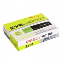 得力（deli） S600 荧光笔 (黄色) 10支/盒