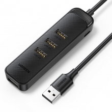 绿联USB3.0分线器 高速4口拓展坞 1米