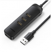 绿联USB3.0分线器 高速4口拓展坞 1米