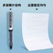 得力 33966直液式走珠笔 黑 30支/盒