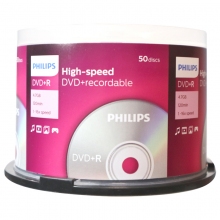 飞利浦（PHILIPS）DVD+R空白光盘/刻录盘 16速4.7G 桶装50片