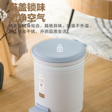 美航家居 家用脚踩垃圾桶 圆形带盖