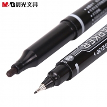 晨光（M&G）粗头细杆双头多用记号笔 MG2130黑色 计价单位：支